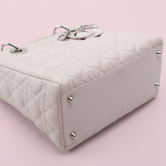 SOLD - Dior Quilted Cannage Pink Medium Lady Dior - Picture 4 of 8